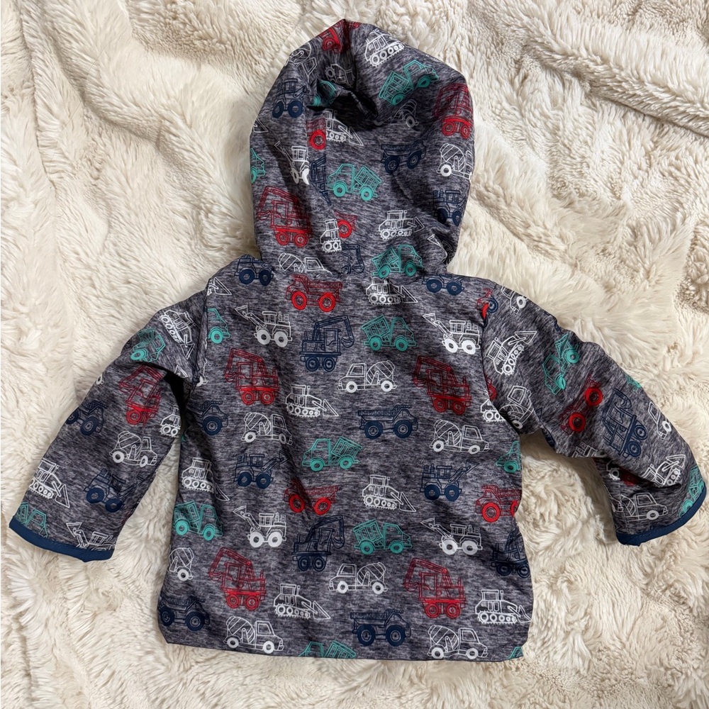 Cozy Kids' Jacket with Vehicle Pattern - Picture 3 of 3